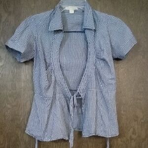 Forever 21 Black and White Checkered Blouse